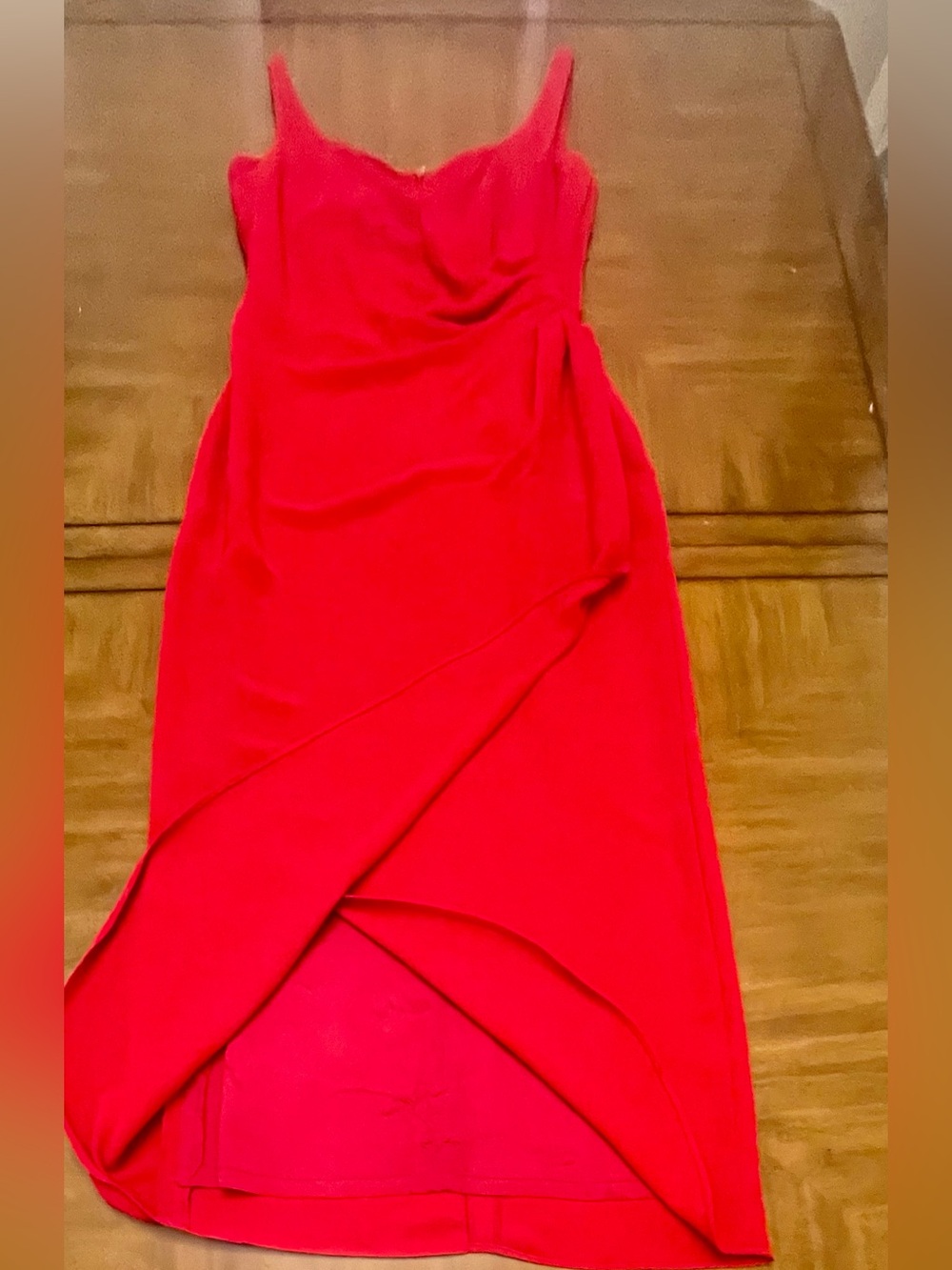 David Warren Original:Red Draped Wrap Front Stunner